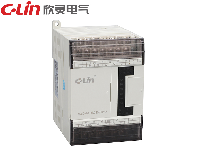 XLEC-D1-1S1410T0-A，14进10出晶体管输出，带RS485*1、RS232*1、USB*1，不支持PLC扩展模块，额定电压：AC220V