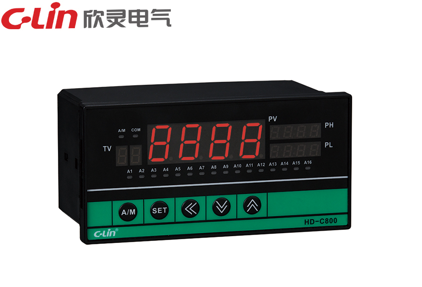 HD-C800-0821、0822系列(可设1路~8路温度显示，带二组报警继电器)